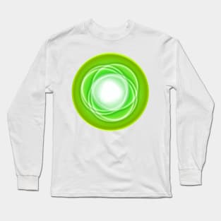 Planet galaxy abstract green Long Sleeve T-Shirt